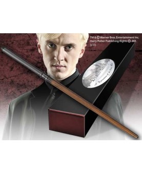 Replica the noble collection harry potter draco malfoy varita con caja y placa de identificacion