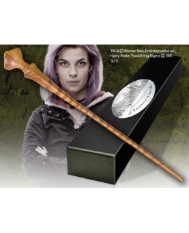 Replica the noble collection harry potter nymphadora tonks varita con caja y placa de identificacion