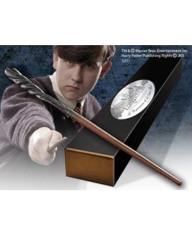 Replica the noble collection harry potter neville longbottom varita con caja y placa de identificacion