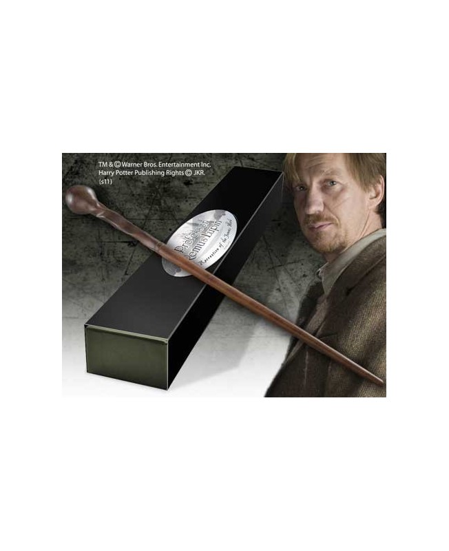 Replica the noble collection harry potter varita de profesor remus lupin varita con caja y placa de identificacion