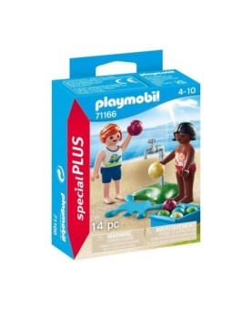 Playmobil niños con globos de agua