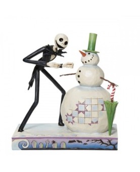 Figura enesco disney pesadilla antes de navidad jack descubriendo muñeco de nieve