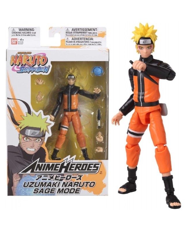 Figura bandai anime heroes naruto uzumaki naruto sage mode