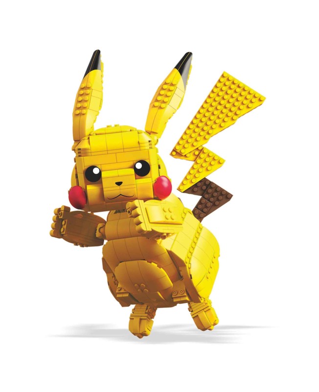 Figura mattel mega construx build pokemon jumbo pikachu 825 pcs