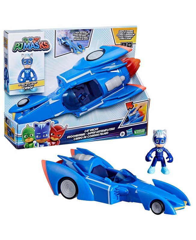 Figura hasbro gatomovil pj masks power heroes -  súper gato - móvil