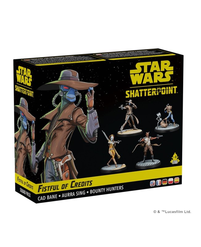 Juego de mesa star wars shatterpoint fistful of credits cad bane squad pack edad recomendada 14 años