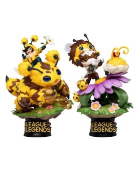 Set de 2 figuras beast kingdom dstage league of legends nunu beelump y heimerstinger