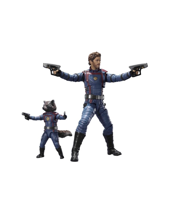 Figura tamashii nations sh figuarts guardianes de la galaxia volumen 3 star lord & rocket raccoon 2