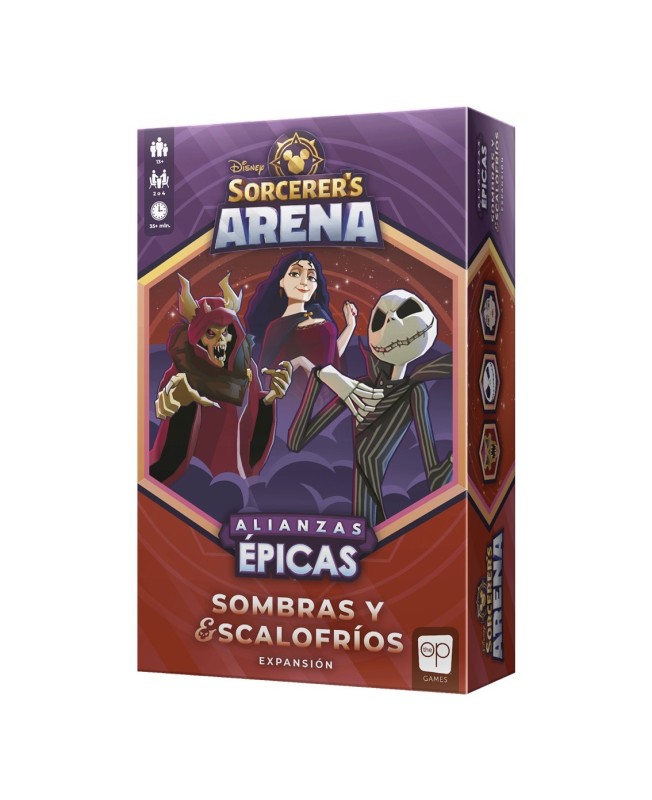 Juego de mesa disney sorcerer arena sombras y escalofrios expansion edad recomendada 13 años