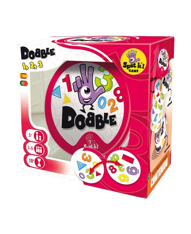 Juego de mesa dobble formas y numeros edad recomendada 3 años