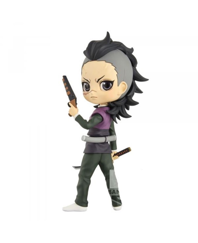 Figura banpresto q posket demon slayer kimetsu no yaiba genya shinazugawa 14cm