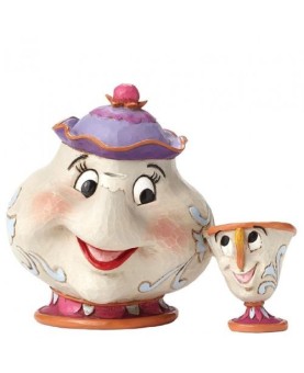 Figura enesco disney la bella y la bestia mrs potts & chip