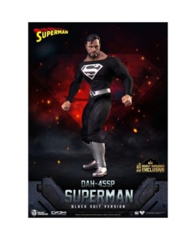 Figura beast kingdom dc comics superman dynamic8h traje negro especial