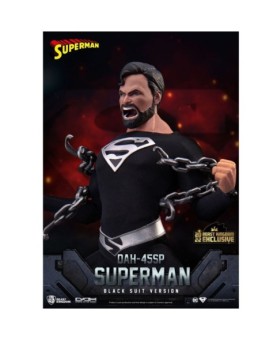 Figura beast kingdom dc comics superman dynamic8h traje negro especial