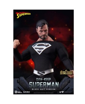 Figura beast kingdom dc comics superman dynamic8h traje negro especial