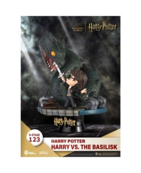 Figura beast kingdom dstage harry potter y la cámara secreta harry vs basilico