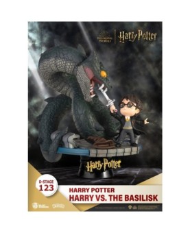 Figura beast kingdom dstage harry potter y la cámara secreta harry vs basilico