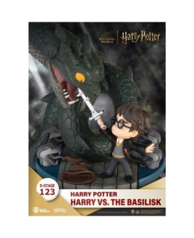 Figura beast kingdom dstage harry potter y la cámara secreta harry vs basilico