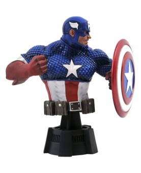 Figura busto diamond select toys marvel animado capitan america escala 1 - 7 resina