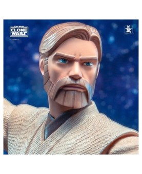 Figura busto diamond select toys star wars the clone wars obi wan 1 - 7 escala 15 cm resina