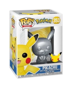 Funko pop jumbo pokemon s6 pikachu plateado efecto metalico 10" edicion especial exclusivo 59873