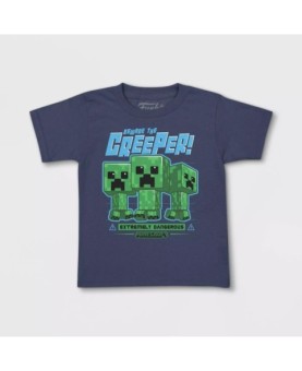 Pop & tee minecraft charged creeper funko + camiseta talla l