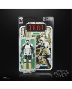 Figura hasbro the black series 40th anniversary of star wars: return of the jedi -  biker scout