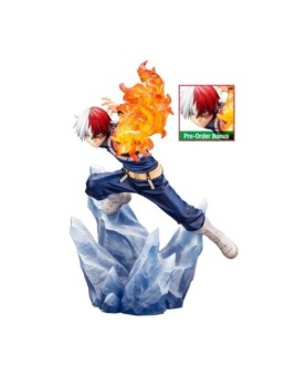 Figura kotobukiya my hero academia artfxj shoto todoroki ver 2 bonus edition pvc escala 1 - 8 26 cm