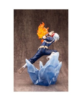 Figura kotobukiya my hero academia artfxj shoto todoroki ver 2 bonus edition pvc escala 1 - 8 26 cm