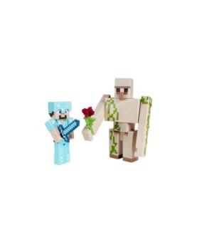 Pack 2 figuras mattel minecraft surtido