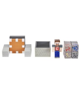 Figura mattel minecraft vagoneta explosiva lanza y choca