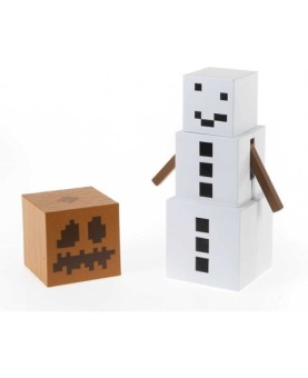 Figura mattel minecraft golem de nieve accesorios