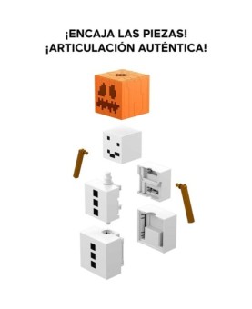 Figura mattel minecraft golem de nieve accesorios