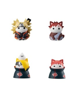 Set 8 figuras megahouse naruto shippuden nyaruto! battle vs akatsuki surtido