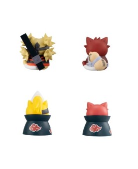 Set 8 figuras megahouse naruto shippuden nyaruto! battle vs akatsuki surtido