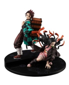 Figura megahouse serie g.e.m. demon slayer kimetsu no yaiba kamado brother & sis