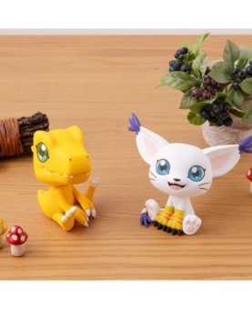 Figuras megahouse digimon lookup pack agumon & tailmon