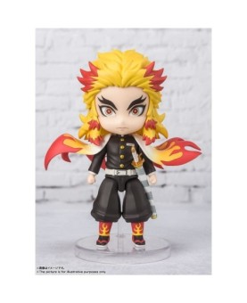 Figura tamashii nations demon slayer kimetsu no yaiba kyojuro rengoku flame breathing mugen train figuarts mini