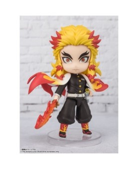 Figura tamashii nations demon slayer kimetsu no yaiba kyojuro rengoku flame breathing mugen train figuarts mini