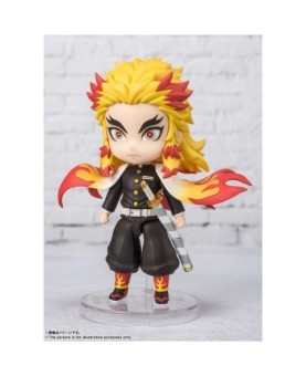 Figura tamashii nations demon slayer kimetsu no yaiba kyojuro rengoku flame breathing mugen train figuarts mini