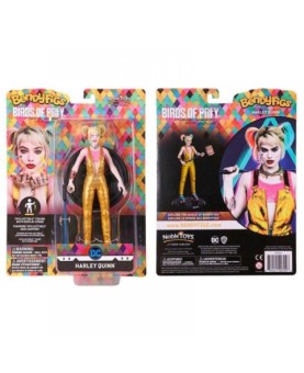 Figura the noble collection bendyfigs dc comics aves de presa harley quinn con mazo