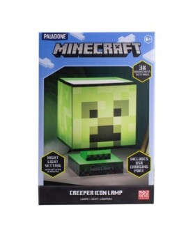 Lámpara paladone icon con cargador usb minecraft creeper