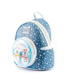 Mochila loungefly disney minnie y mickey muñecos de nieve