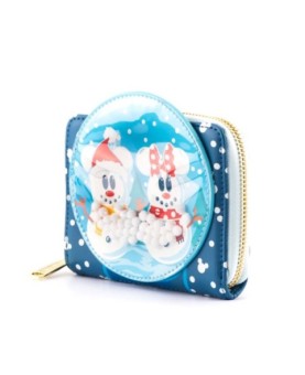 Monedero loungefly disney minnie y mickey muñecos de nieve