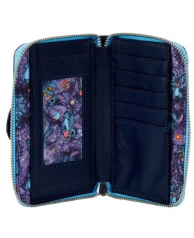 Cartera loungefly disney lilo & stitch aventura espacial lilo & stitch zip around wallet