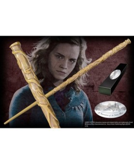 Replica the noble collection harry potter hermione granger varita con caja y placa de identificacion