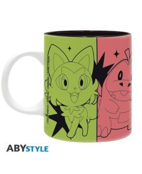 Taza abystyle pokemon -  iniciales escarlata y purpura