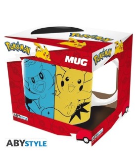 Taza abystyle pokemon -  iniciales escarlata y purpura