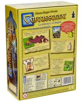 Juego de mesa devir carcassonne la princesa y el dragon