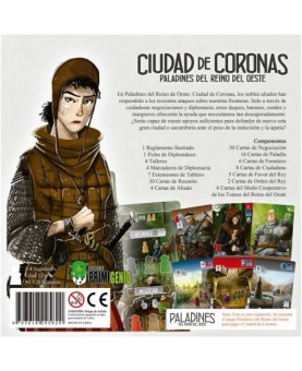 Juego de mesa paladines del reino del oeste: ciudad de coronas pegi 12